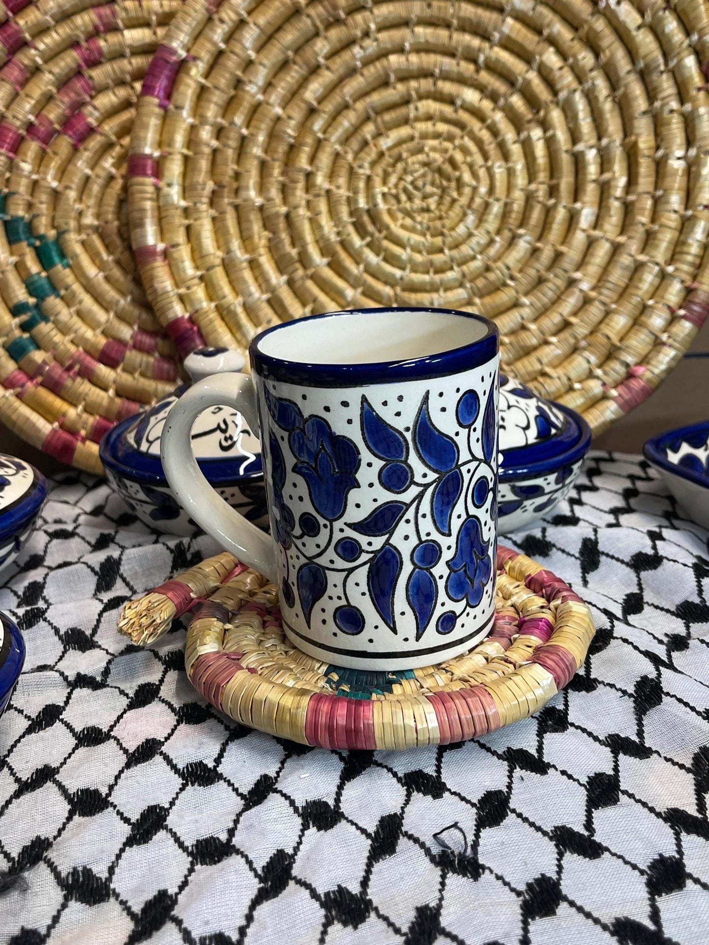 Palestine Pottery | Mug 12 Oz | Ceramic Handmade in Palestine
