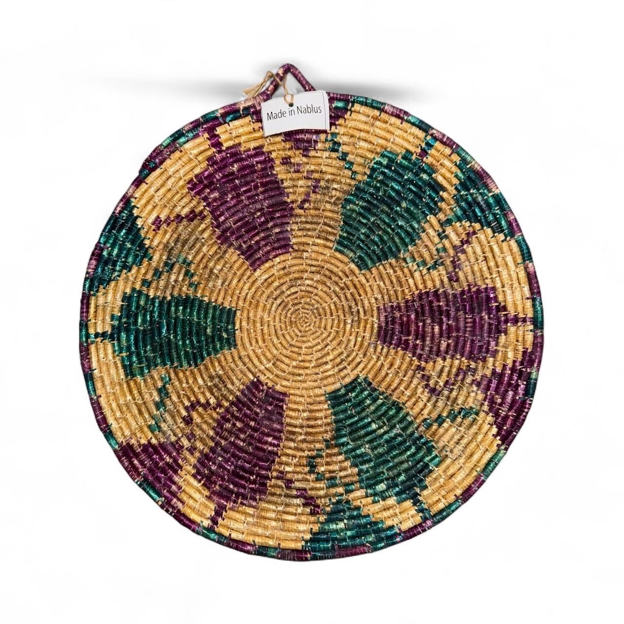 Palestinian Made Straw Tray Handmade By Palestinian Families Traditional Authentic Style