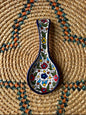 Palestinian Potter Spoon Rest Ceramic Handmade l and Hand Painted in Palestine خزف فلسطيني | Pottery Gift