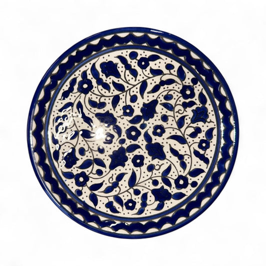 Palestine Pottery Plate 19 cm Handmade & Hand-Painted in Palestine - Palestinian Pottery خزف فلسطيني