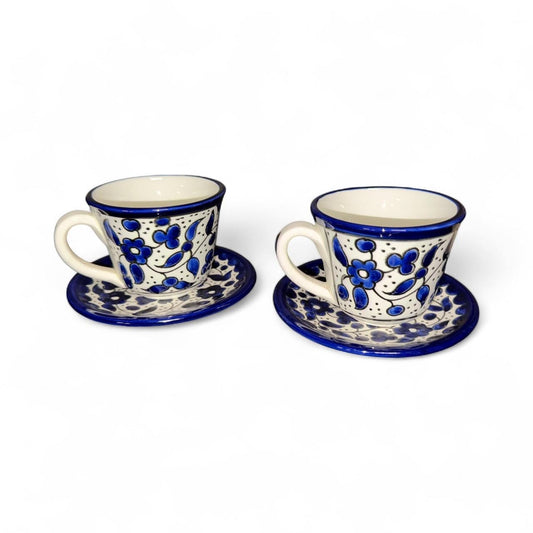 Palestine Ceramic Tea Cups 10 oz set of 2  Handmade in Palestine - Palestiniae - خزف فلسطيني