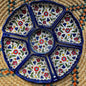 Divided Plate Ceramic 14 inch diameter (Palestinian Seller) Handmade and Hand Painted خزف فلسطيني