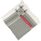 Keffiyeh With Palestinian Embroidery || White & Black || Thick Fringes and long Tassels || Original Traditional Style || Made in Palestine