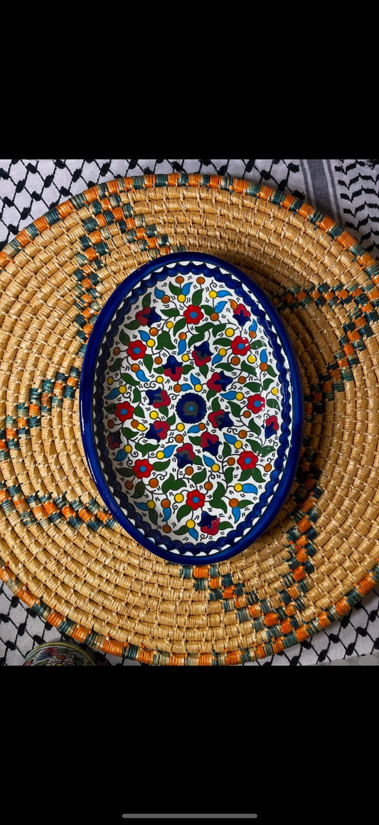 Oval Serving Platter Palestinian Pottery Oval Serving Platter Handmade Ceramic Made in Palestine
