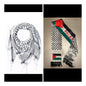 Keffiyeh Scarfs bundle Large and Small Palestinian Arafat White & Black Made in Palestine صناعة فلسطينية