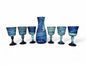Hand Blown Phoenician Glass || Set of 6 cups with Jug || Luxurious Hebron Glass || Made in Palestine