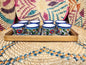 Ceramic Handmade Palestinian Pottery || Arabic coffee cups set of 8 || 30x15 cm Ceramic Tile Wood Framed Tray || made in Palestine