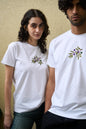 Olive Branch Stiched || Boqaa T-Shirt || Hand Stitched on White || Palestinian Embroidery || Made in Al-Baq'a Palestine