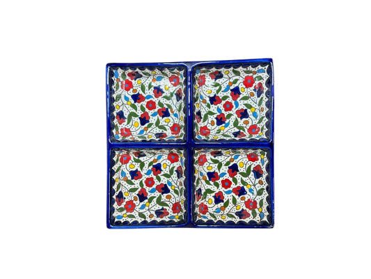 Ceramic Squared Platter Divided || Made in Palestine