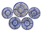 Palestinian pottery Set of round divided serving platters || Ceramic handmade and hand painted || made in Palestine