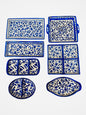 Palestinian Pottery Full set of Platters || Ceramic and Hand Painted || Handmade in Palestine