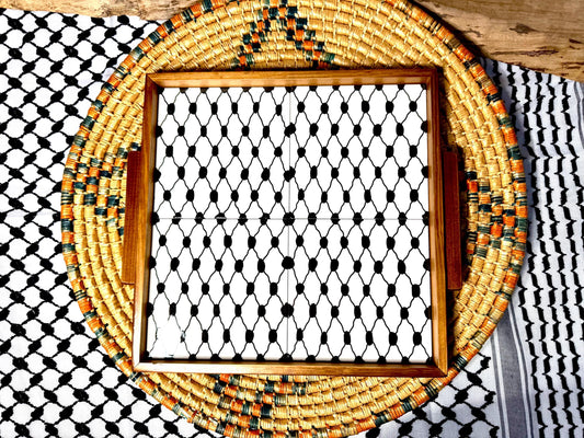 Tray | Ceramic Tile | Handmade and Hand Painted in Palestine خزف فلسطيني
