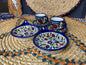 Palestine Pottery Coffee Cups set of 2 Ceramic Handmade in Palestine and 2 skillet serving plates - Palestinian Pottery - خزف فلسطيني