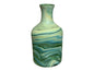 Palestinian Glass Art – Hand-Blown Phoenician Vase – Blue Marble Pattern