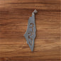 Silver Palestine Map Pendant || Engraved Palestine in Arabic فلسطين  || Hand Crafted in Palestine