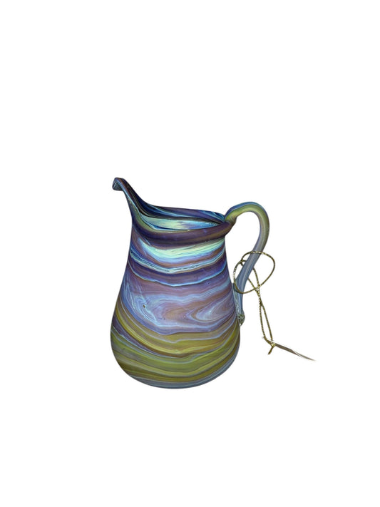 Vase Phoenician Blown Glass || Handmade in Palestine || Unique unrepeatable Pattern || 3x3x3.5 inch