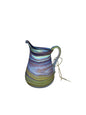 Vase Phoenician Blown Glass || Handmade in Palestine || Unique unrepeatable Pattern || 3x3x3.5 inch