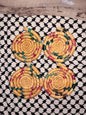 Hand-Woven Hay Straw Coasters Set of 4 7 in Handmade in Palestine