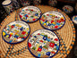 Palestine Pottery Set of 4 Handmade ceramic dessert plates Jerusalem Painting Palestinian Product