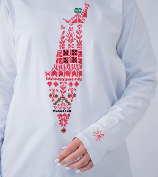 Falastin White Long sleeve T-Shirt