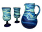 Palestinian Phoenician Glass || Set of 2 cups with Jug Hand Blown in Palestine
