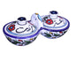 Palestine Handmade & Painted Ceramic Art Zeit and Zatar basket Made in Palestine