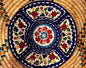 Palestine Pottery Divided Plate 23 cm Ceramic Handmade and Hand Painted